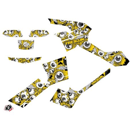 Kit Déco Quad Freegun Eyed Can Am Outlander 500-650-800 MAX Jaune (2013-2015)