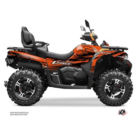 Kit Déco Quad Splatter CF MOTO CFORCE 600 TOURING Orange (2020-2023)
