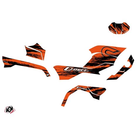 Kit Déco Quad Splatter CF MOTO CFORCE 600 TOURING Orange (2020-2023)