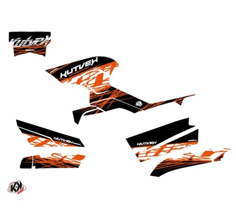 Kit Déco Quad Eraser CF MOTO CFORCE 800 S Orange Noir (2014-2017)