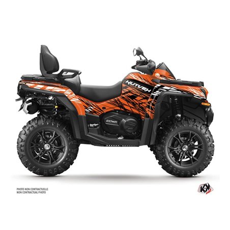 Kit Déco Quad Eraser CF MOTO CFORCE 1000 Orange Noir (2017-2023)