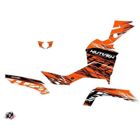 Kit Déco Quad Eraser CF MOTO CFORCE 1000 Orange Noir (2017-2023)