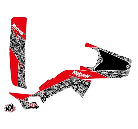 Kit Déco Quad Predator Honda 250 TRX R Noir Rouge (2007-2012)
