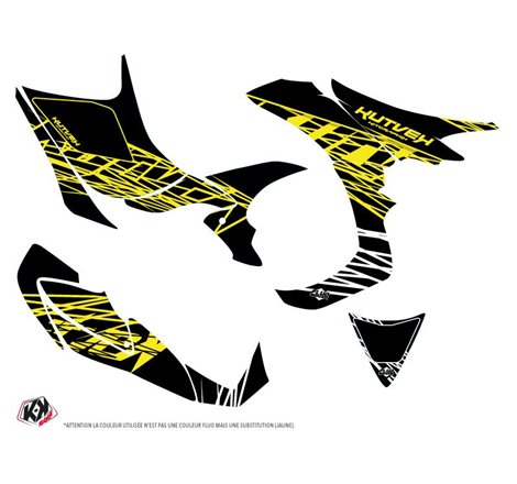 Kit Déco Quad Eraser Fluo Honda 700 TRX Jaune (2007-2017)