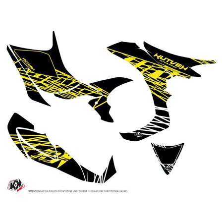 Kit Déco Quad Eraser Fluo Honda 700 TRX Jaune (2007-2017)