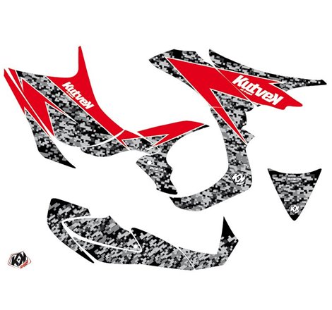 Kit Déco Quad Predator Honda 700 TRX Noir Rouge (2007-2017)