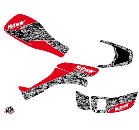 Kit Déco Quad Predator Honda EX 400 Noir Rouge (2005-2007)