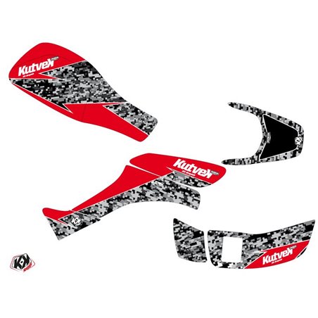 Kit Déco Quad Predator Honda EX 400 Noir Rouge (2005-2007)