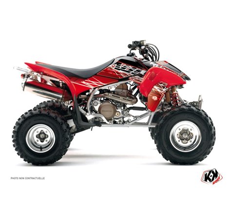 Kit Déco Quad Eraser Honda EX 400 Rouge Blanc (2005-2007)