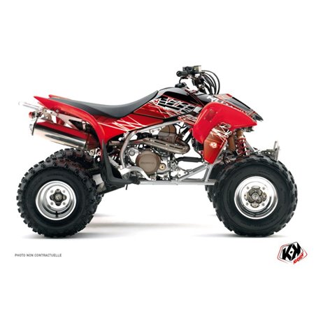 Kit Déco Quad Eraser Honda EX 400 Rouge Blanc (2005-2007)