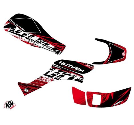 Kit Déco Quad Eraser Honda EX 400 Rouge Blanc (2005-2007)