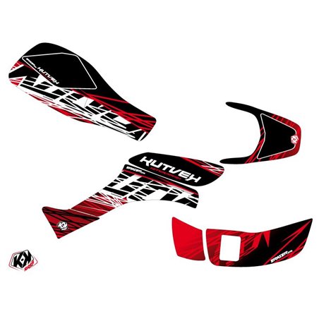 Kit Déco Quad Eraser Honda EX 400 Rouge Blanc (2005-2007)