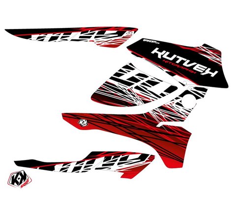 Kit Déco Quad Eraser Honda Rancher 420 Rouge Blanc (2016-2023)