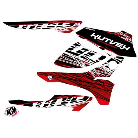 Kit Déco Quad Eraser Honda Rancher 420 Rouge Blanc (2016-2023)