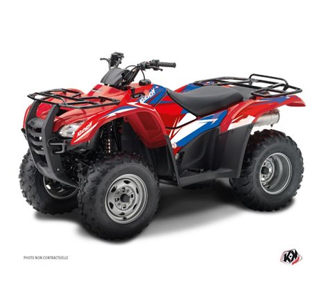 Kit Déco Quad Stage Honda Rancher 420 Bleu Rouge (2016-2023)