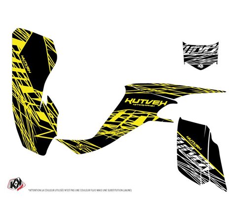 Kit Déco Quad Eraser Fluo Kawasaki 400 KFX Jaune (2004-2006)