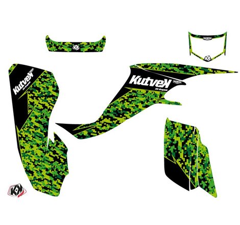 Kit Déco Quad Predator Kawasaki 400 KFX Noir Vert (2004-2006)