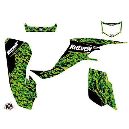 Kit Déco Quad Predator Kawasaki 400 KFX Noir Vert (2004-2006)
