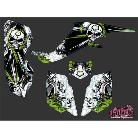 Kit Déco Quad Trash Kawasaki 400 KFX Noir Vert (2004-2006)