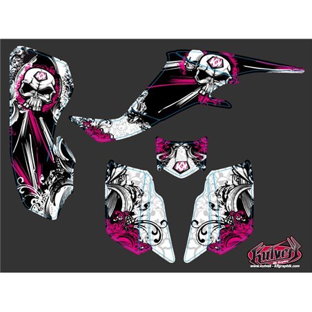 Kit Déco Quad Trash Kawasaki 400 KFX Noir Rose (2004-2006)