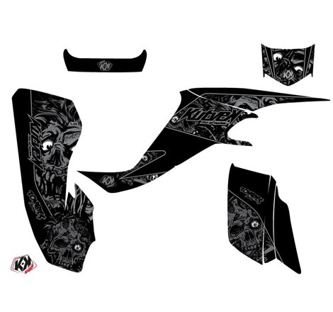 Kit Déco Quad Zombies Dark Kawasaki 400 KFX Noir (2004-2006)