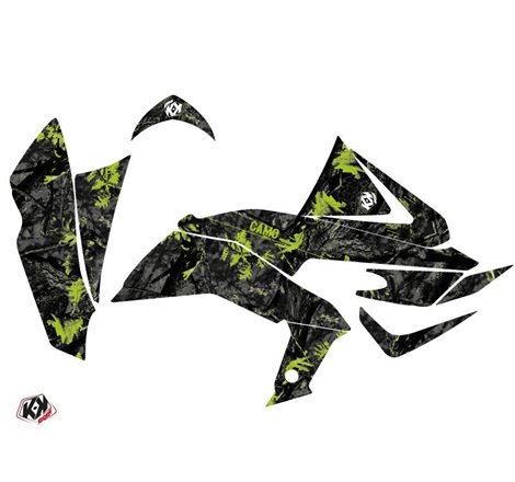 Kit Déco Quad Camo Kawasaki 450 KFX Noir Vert (2007-2017)