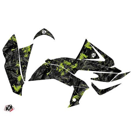 Kit Déco Quad Camo Kawasaki 450 KFX Noir Vert (2007-2017)