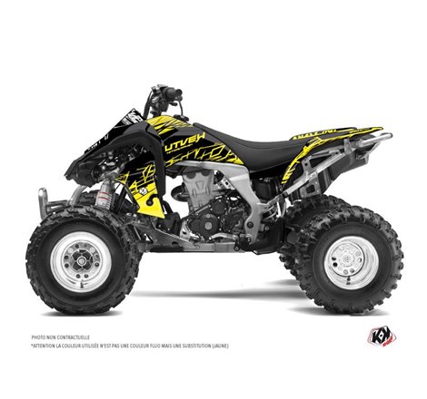 Kit Déco Quad Eraser Fluo Kawasaki 450 KFX Jaune (2007-2017)