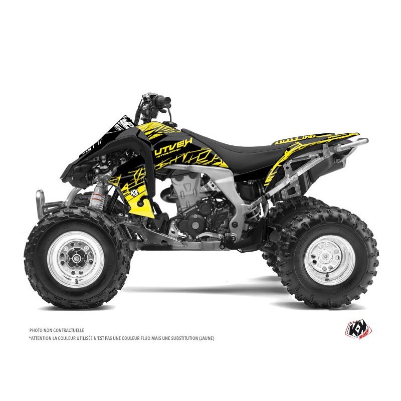Kit Déco Quad Eraser Fluo Kawasaki 450 KFX Jaune (2007-2017)