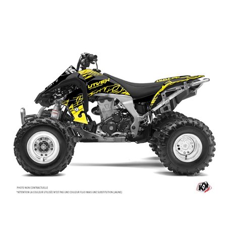 Kit Déco Quad Eraser Fluo Kawasaki 450 KFX Jaune (2007-2017)