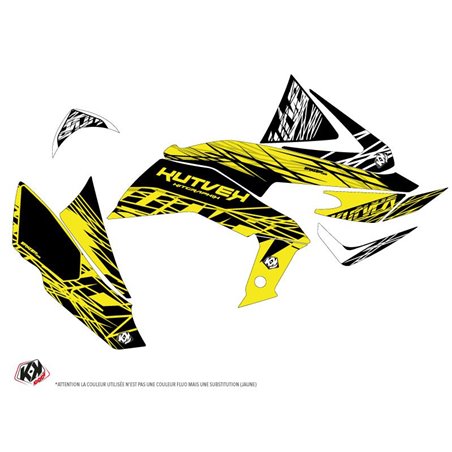 Kit Déco Quad Eraser Fluo Kawasaki 450 KFX Jaune (2007-2017)