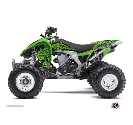Kit Déco Quad Predator Kawasaki 450 KFX Noir Vert (2007-2017)