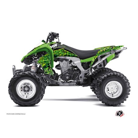 Kit Déco Quad Predator Kawasaki 450 KFX Noir Vert (2007-2017)