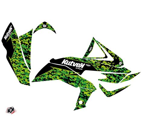 Kit Déco Quad Predator Kawasaki 450 KFX Noir Vert (2007-2017)