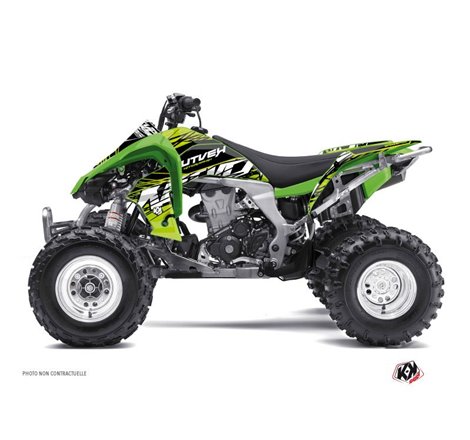 Kit Déco Quad Eraser Kawasaki 450 KFX Vert Noir (2007-2017)