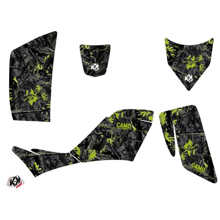Kit Déco Quad Camo Kawasaki 700 KFX Noir Vert (2007-2014)