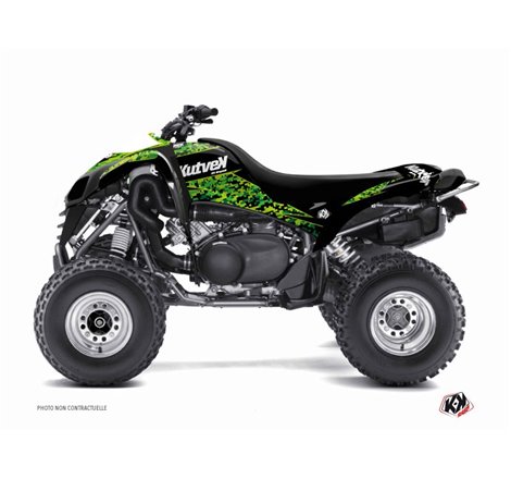 Kit Déco Quad Predator Kawasaki 700 KFX Noir Vert (2007-2014)