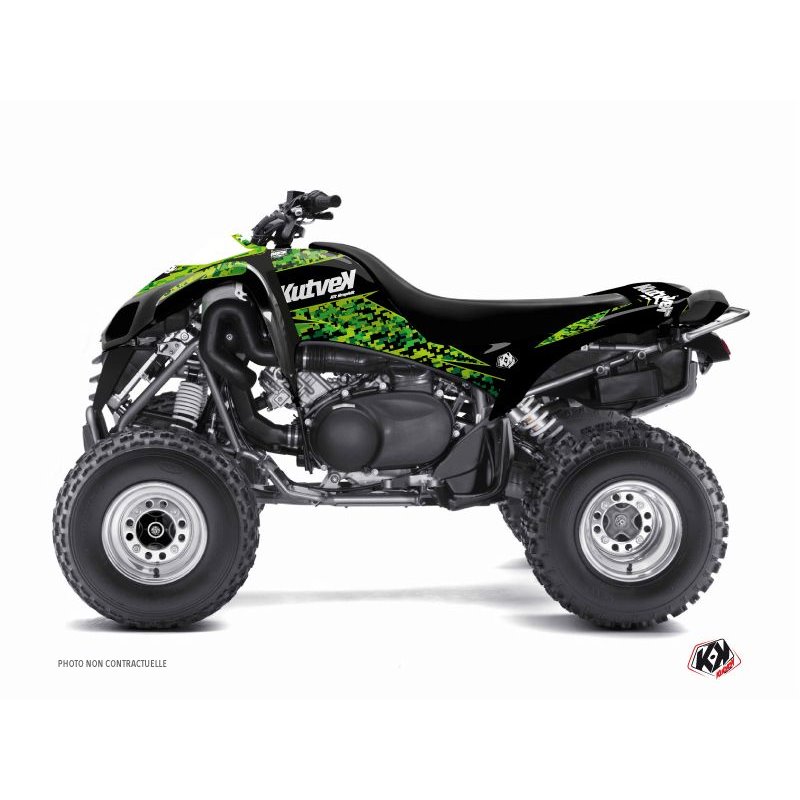 Kit Déco Quad Predator Kawasaki 700 KFX Noir Vert (2007-2014)