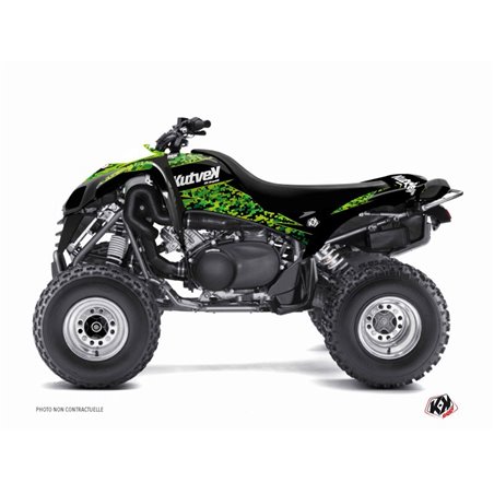 Kit Déco Quad Predator Kawasaki 700 KFX Noir Vert (2007-2014)