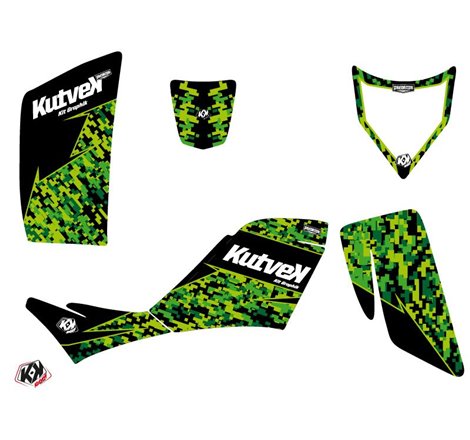 Kit Déco Quad Predator Kawasaki 700 KFX Noir Vert (2007-2014)