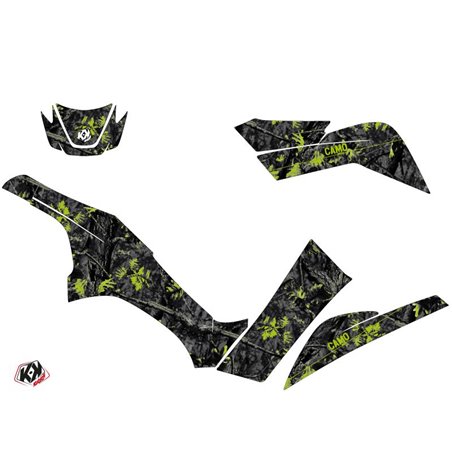 Kit Déco Quad Camo Kawasaki 650 KVF Noir Vert (2007-2011)
