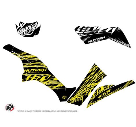 Kit Déco Quad Eraser Fluo Kawasaki 650 KVF Jaune (2007-2011)