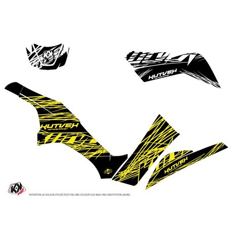 Kit Déco Quad Eraser Fluo Kawasaki 650 KVF Jaune (2007-2011)