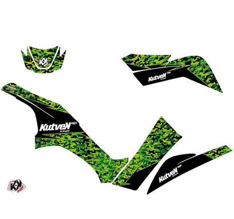 Kit Déco Quad Predator Kawasaki 650 KVF Noir Vert (2007-2011)