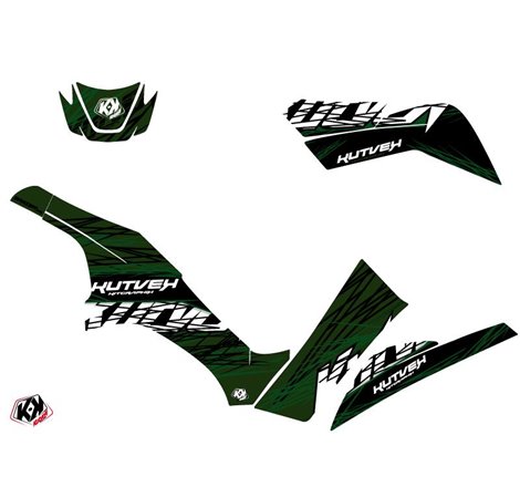 Kit Déco Quad Eraser Kawasaki 650 KVF Noir Vert (2007-2011)