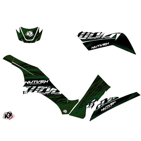 Kit Déco Quad Eraser Kawasaki 650 KVF Noir Vert (2007-2011)