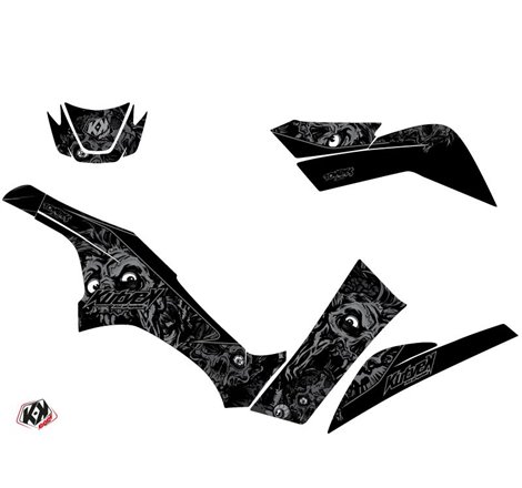 Kit Déco Quad Zombies Dark Kawasaki 650 KVF Noir (2007-2011)