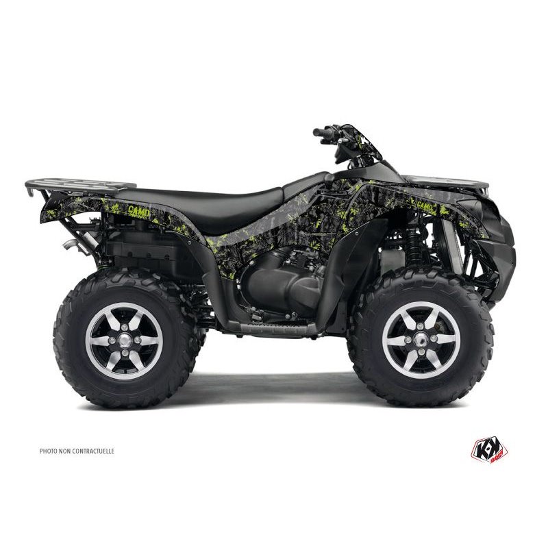 Kit Déco Quad Camo Kawasaki 750 KVF Noir Vert (2012-2023)
