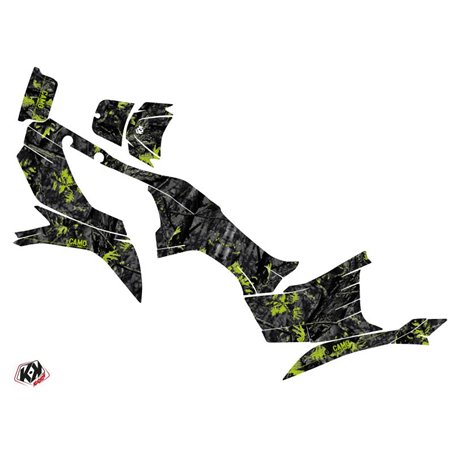 Kit Déco Quad Camo Kawasaki 750 KVF Noir Vert (2012-2023)