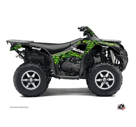 Kit Déco Quad Predator Kawasaki 750 KVF Noir Vert (2012-2023)